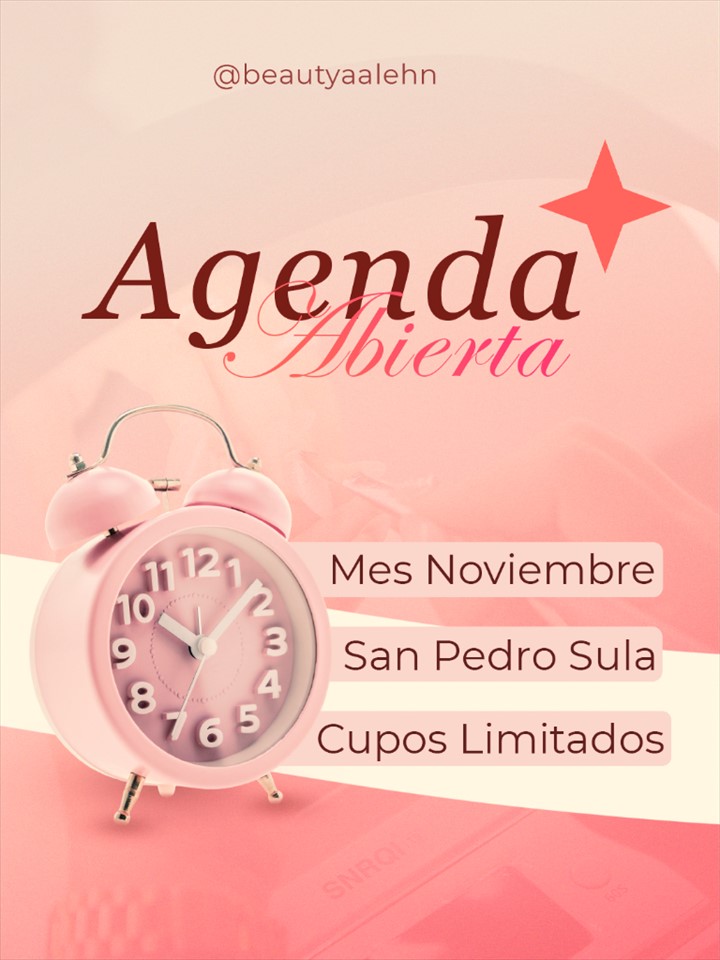 Anuncio de agenda abierta para citas de uñas en noviembre